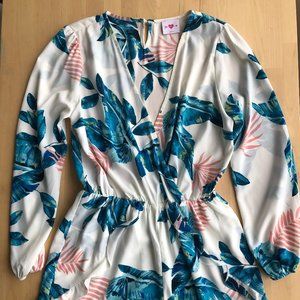 Buddy Love Long-Sleeve Romper w/ Elastic Waist